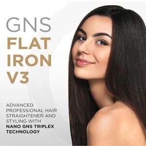 Cocco® GNS 1.25" Flat Iron V3 -Advanced Hair Straightener & Styler Nano GNS #UB3